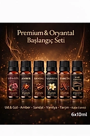 Premium & Oryantal Seti- Saf Esans- Oda Ve Ortam Kokusu - 6x10ml