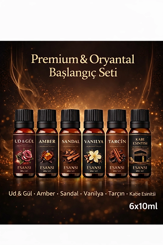 Premium & Oryantal Seti- Saf Esans- Oda Ve Ortam Kokusu - 6x10ml