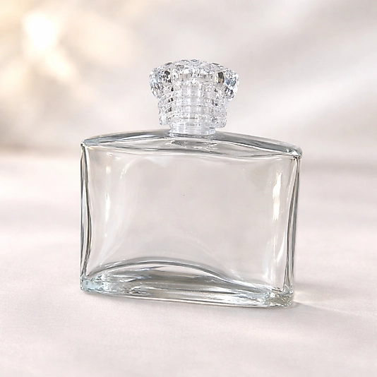 Vintage Cam Parfüm Şişesi – Kristal Kapaklı