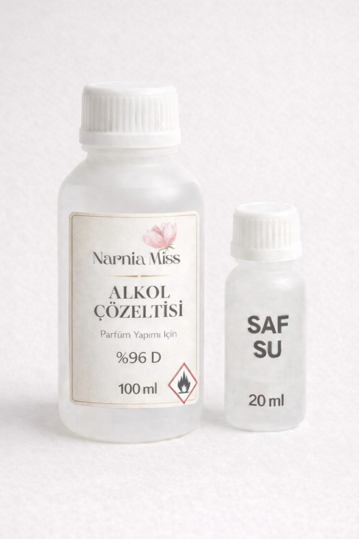 Narnia Miss Parfüm Yapım Seti – +96 D Alkol Çözeltisi ve Saf Su (100 ml + 20 ml)