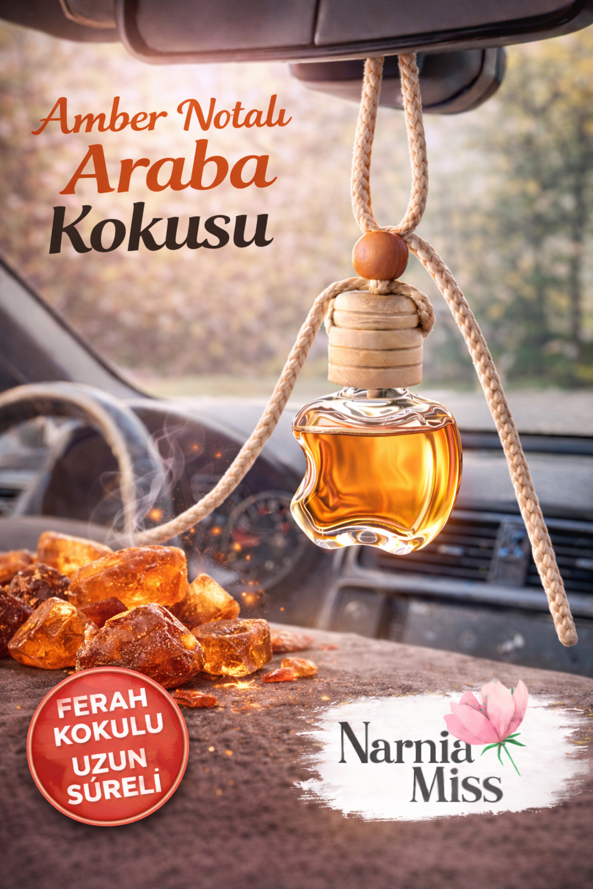 Amber Araba Kokusu | Oriental Sıcak Oto Koku | Uzun Süre Kalıcı