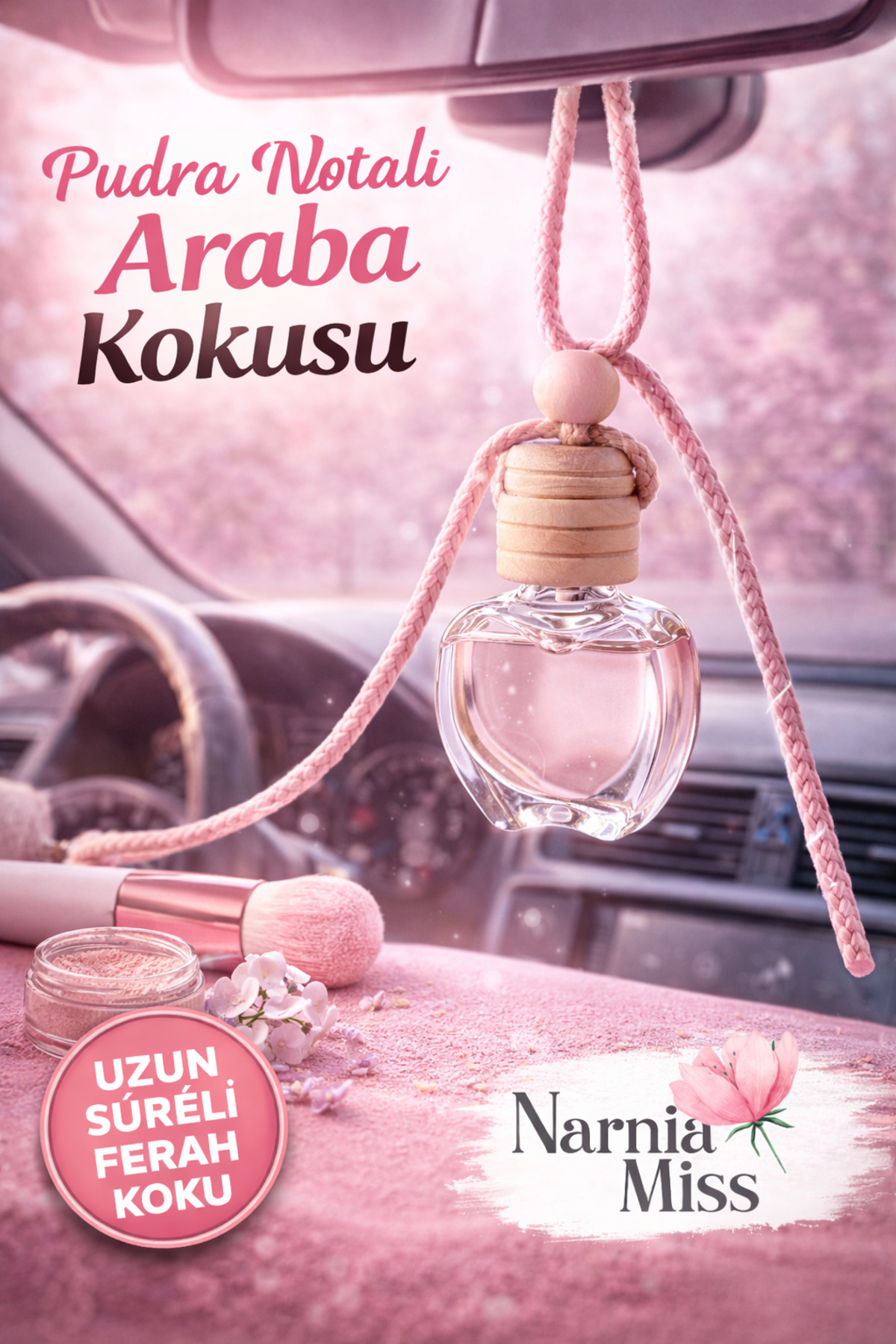 Pudra Notalı Araba Kokusu – Temiz ve Ferah Uzun Süre Kalıcı Oto Araç Kokusu