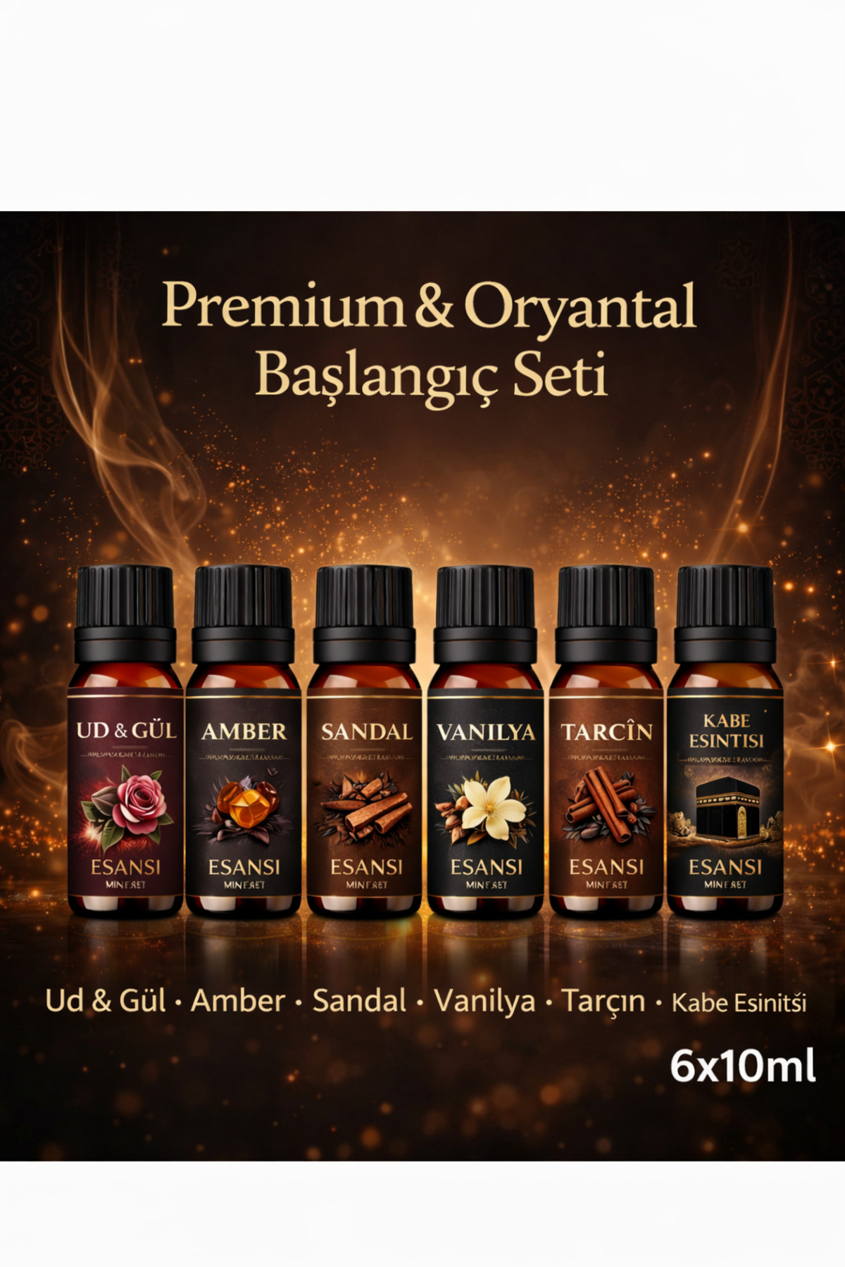 Premium & Oryantal Seti- Saf Esans- Oda Ve Ortam Kokusu - 6x10ml